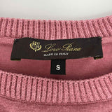 Loro Piana Women's Blush Size S Crew Flax T-shirt