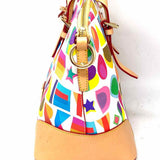 Dooney & Bourke Coated Canvas Multi-Color Top Handle Logo Satchel