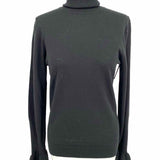 VERONICA BEARD Women's Black Size M Turtleneck Wool Knit Flare Long Sleeve