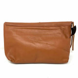 Mark Baren Brown Envelope Patchwork Leather Clutch