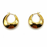 Statement Gold Tone Hoop Earrings