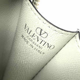 Valentino Silver Stud Leather Made in Italy Coin Purse