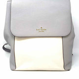 Kate Spade Gray Flap Color Block Pebbled Leather BackPack