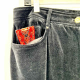 St. John Sport Women's Black Size 12 Wide Leg Velvet Pants