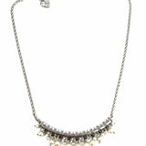 Brighton Silver tone Collar 17.5" Faux Pearl Necklace