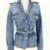 RED VALENTINO Women's Blue Size 44/8 Button Down Denim Jacket