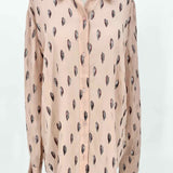 Equipment Femme Women's Peach Size XL Button Down Silk Blend Long Sleeve