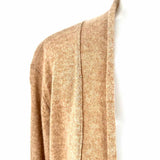 CALYPSO Women's Beige Size L Open Front Cashmere Long Duster