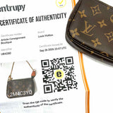 LOUIS VUITTON 2020 Mini Pochette Accessoires Coated Canvas Brown Monogram Clutch