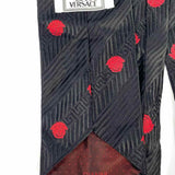 GIANNI VERSACE Silk Black Medusa Necktie