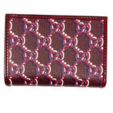 Gucci Shadow Print Coated Canvas Burgundy Bi-Fold GG Wallet