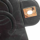 Chanel 1996-97 Single Flap Medium Micro Quilt Black Flap Leather Shoulder Bag