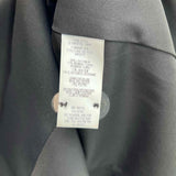 HELMUT LANG Women's Black Size 4 Collarless Leather Trim Blazer