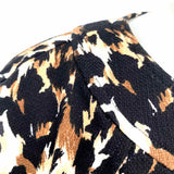 ST. JOHN Women's Brown/Black Zip Cotton Blend Animal Print Size 6 Blazer