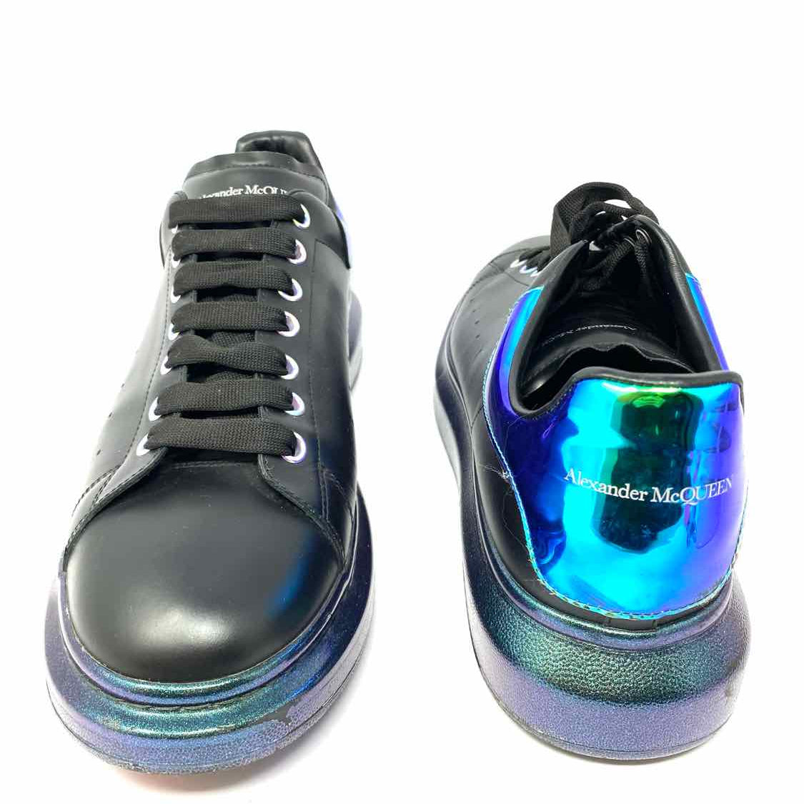 Alexander McQueen Men's Black Iridescent Shoe Size 47/14 Color Block Sneakers
