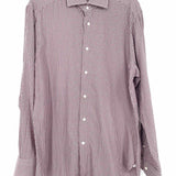 Ermenegildo Zegna Men's Purple Size 43/L Button Down Cotton Long Sleeve Shirt