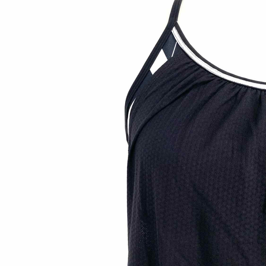 Lululemon No Limits Women's Bloack/White Layered Chevron Size 6 Sleeveless