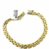 Estate 14K Yellow Gold Link 7.25" Made in Italy Bracelet