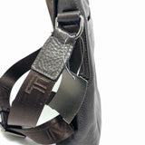TUMI Brown Flap Pebbled Leather Messenger Bag
