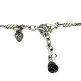 Brighton Black Silver Tone Beaded 20.5" Pendant Necklace