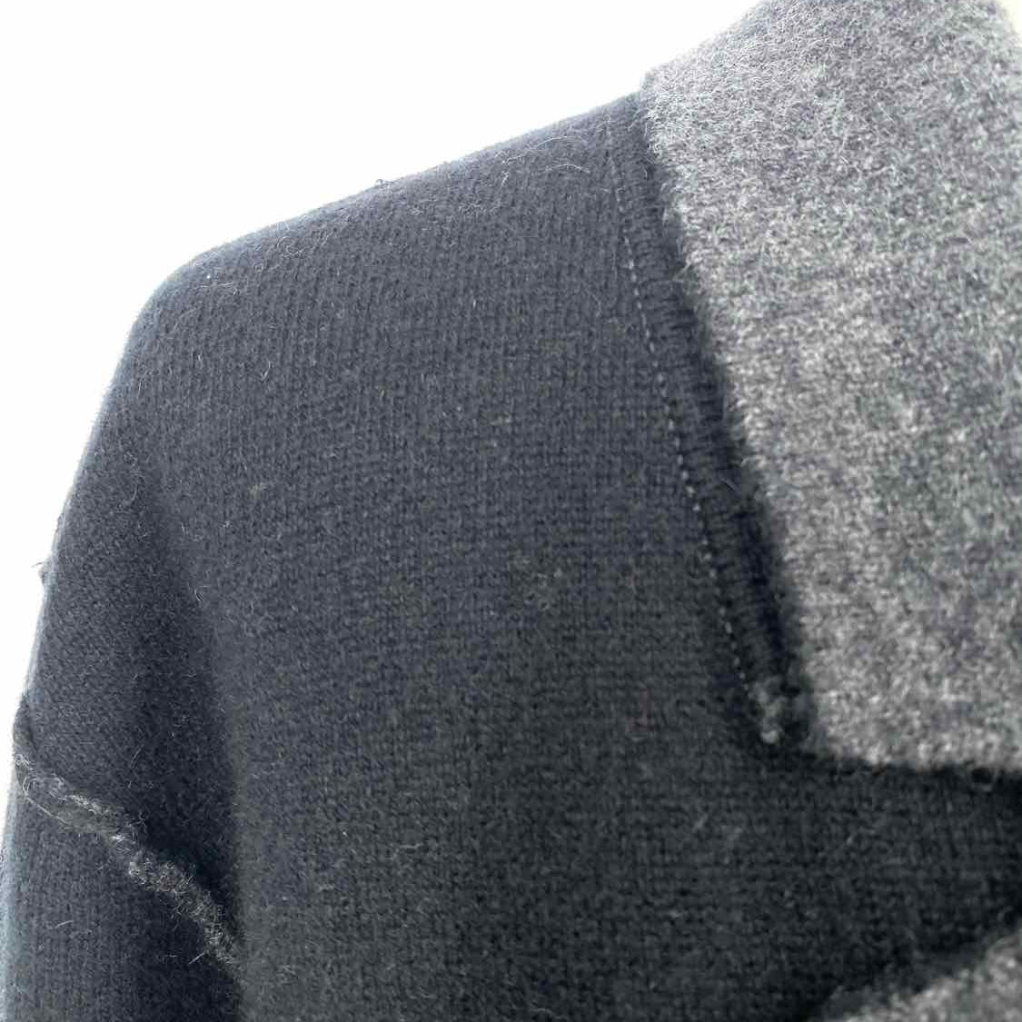 James Perse Women's Black Gray Size 2/M Collared Cardigan