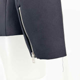 rag & bone Women's Black Size 2 Leather Trim Blazer