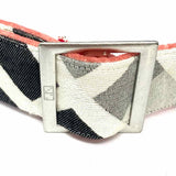 Bone Yard Gray White Plaid Belt