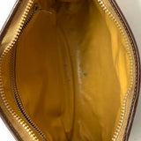 Celine Vintage Coated Canvas Brown Zip Macadam Clutch