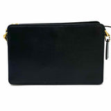 Coach Signature Chain Black Zip Leather Crossbody