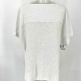 Tommy Bahama Women's White Size M Boatneck Knit Short Sleeve Top