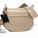 Chloe Small Tess Taupe Saddle Bag O Ring Leather Shoulder Bag