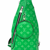 LOUIS VUITTON 2024 Duo Sling Bag Taigarama Cactus Green Made in France Crossbody