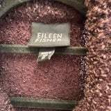 Eileen Fisher Women's Eggplant Size M Collared Tweed Jacket