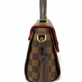 LOUIS VUITTON Croisette Coated Canvas Brown Top Handle Damier Ebene Crossbody