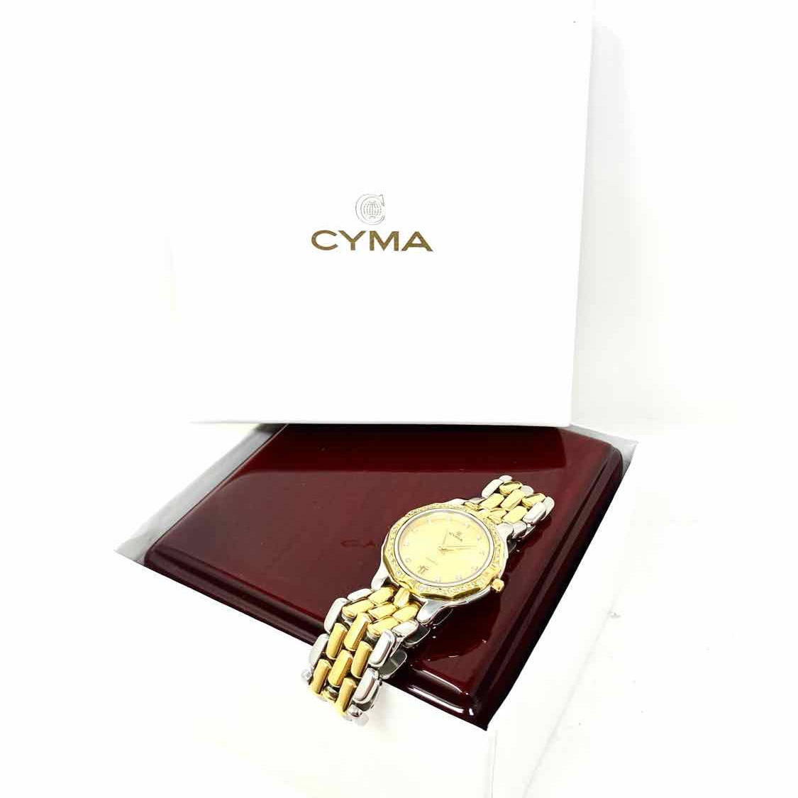 CYMA 18K Gold & Stainless Steel Two Tone Diamond Watch