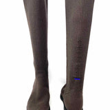 ROTHY'S Tall Lug Women's Brown Size 9 Knee High Knit Boots