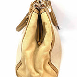 Coach Madison Pinnacle Caroline Beige Pebbled Leather Satchel