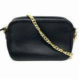 14th & Union Black Camera Bag Pebbled Leather Crossbody
