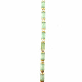 Estate 10K Gold Green 8 in Jade Bracelet