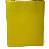 BAGGU chartreuse Leather Tote