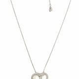 Swarovski Silver tone Pendant Snake Heart Crystal Necklace