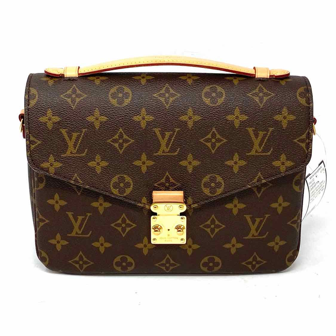 LOUIS VUITTON Pochette Metis Coated Canvas Brown Envelope Monogram Crossbody