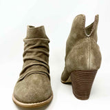 Splendid Women's Olive Size 7 Suede Scrunch Bootie