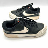 Nike Women's Black Size 9 Lace-up Leather Sneakers