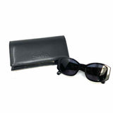 Chanel Black Oblong CC Embroidered 5450 Sunglasses
