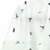 PACSUN Men's Blue Size M Cotton Tropical Short Sleeve Shirt