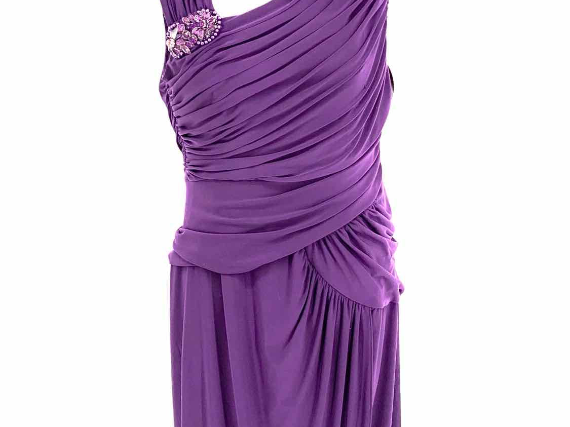 adrianna papell purple dresses plus size purple dresses for women Adrianna Papell Beaded Floral Godet Gown