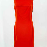 Ralph Lauren-Black Women's Orange Size 8 Sleeveless Wool Blend Dress