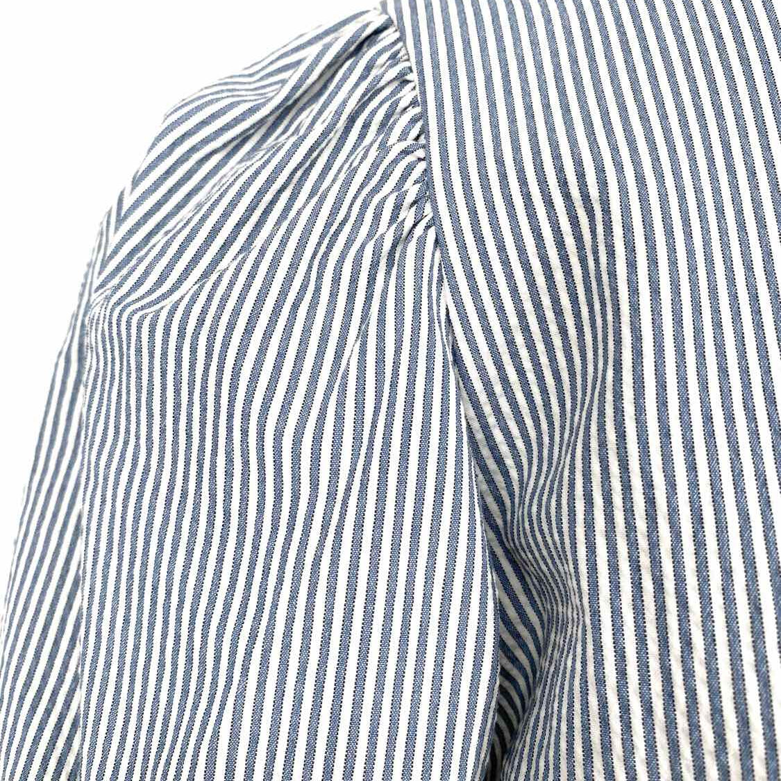 VERONICA BEARD Iker Women's Blue White Size 10 Cut Out Stripe Made in USA Dress