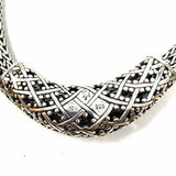 JOHN HARDY Jaisalmer .925 Sterling Silver 18k Dots Blue Topaz 16.5 in. Necklace